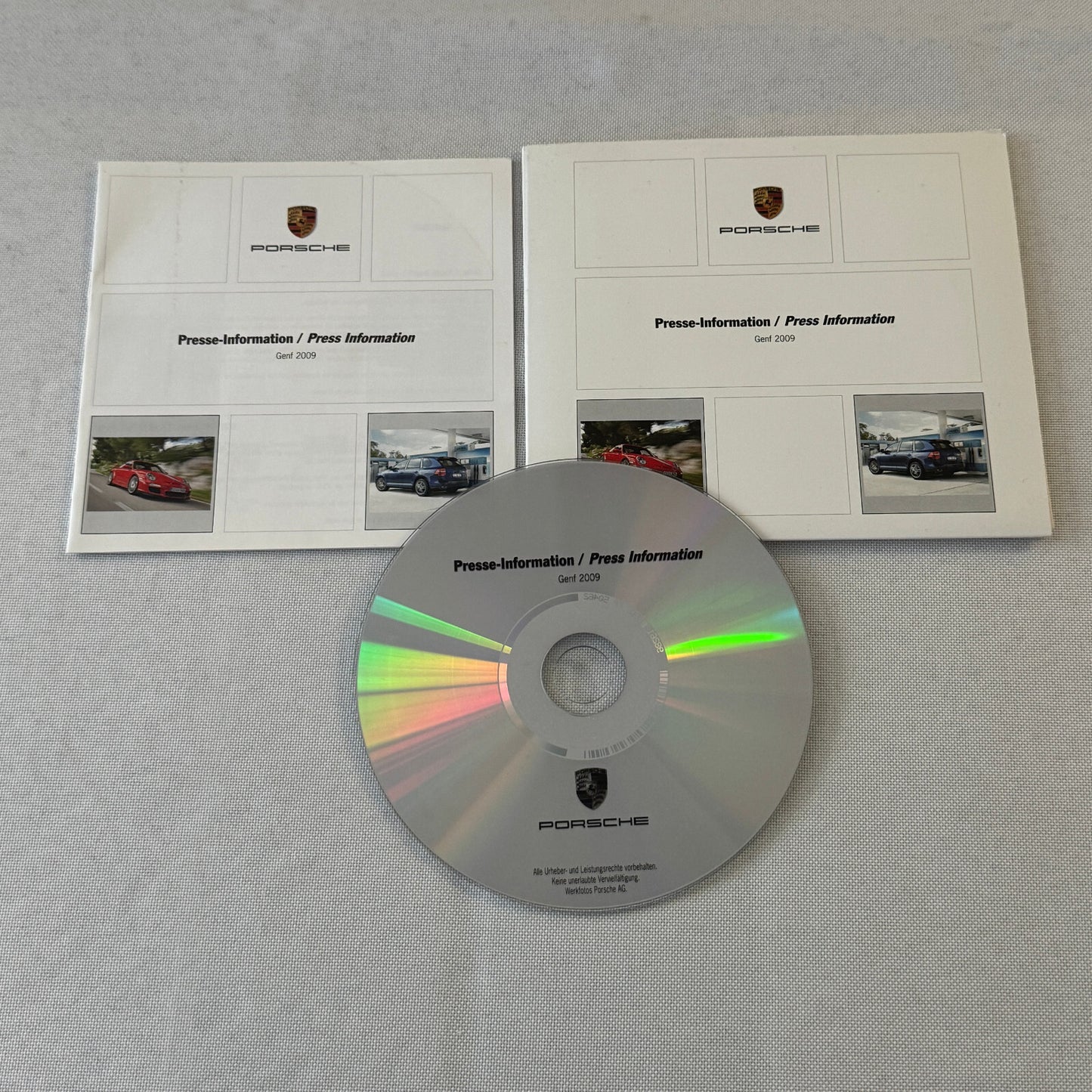 2009 Porsche Press Kit Photo CD Porsche 911 GT3 Cayenne Cayman Boxster S Carrera