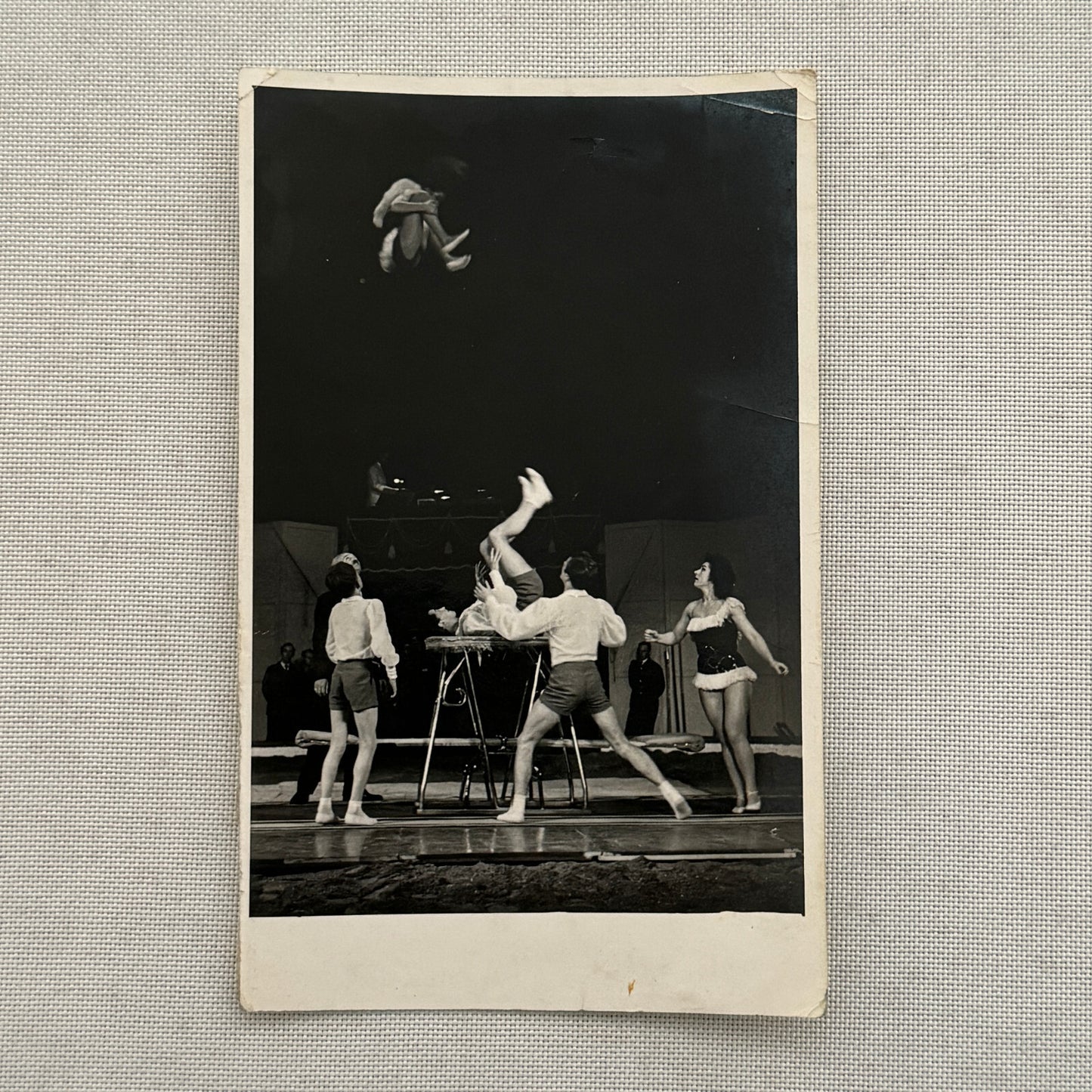 Vintage Circus Performer Balancing Act Acrobat Photo Photograph