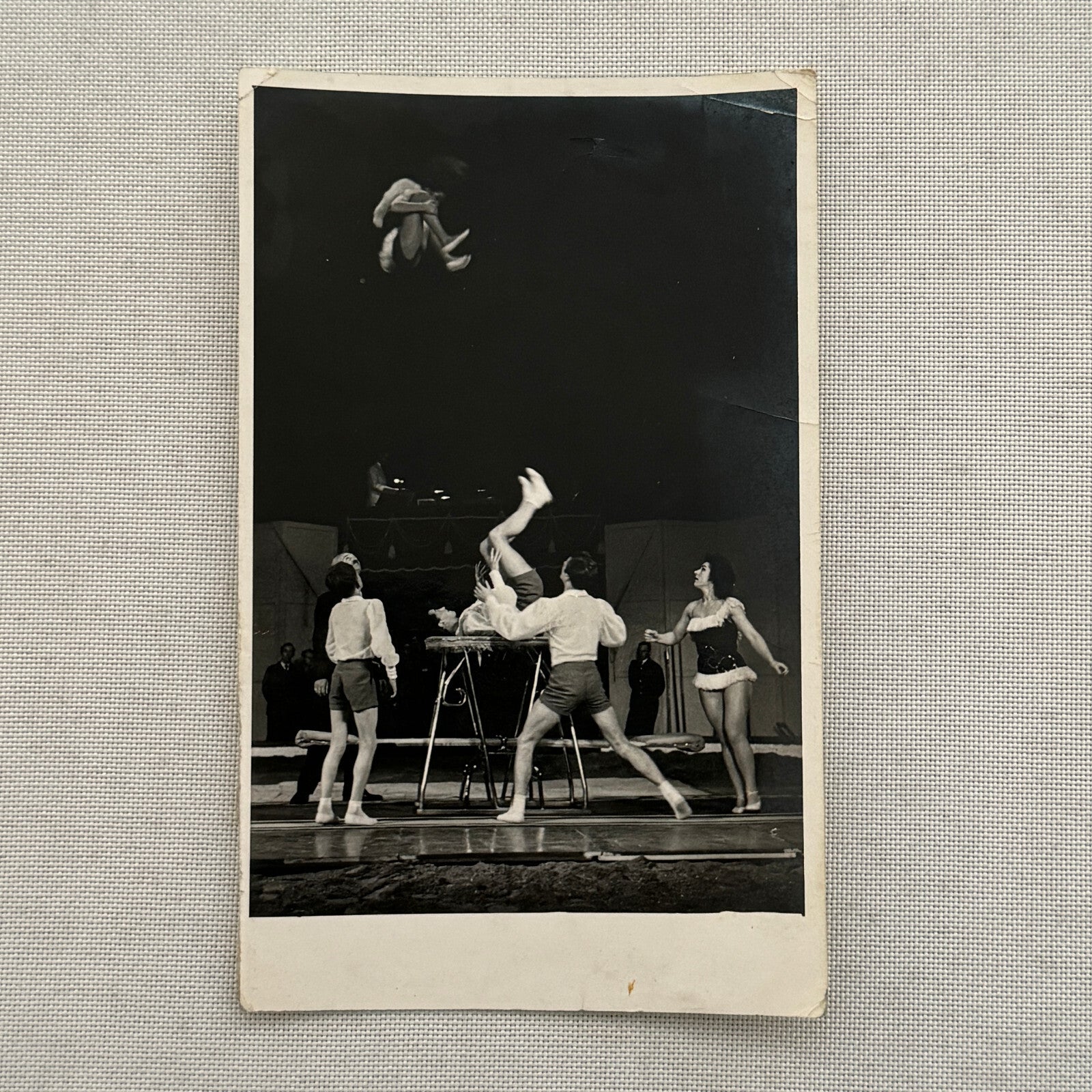 Vintage Circus Performer Balancing Act Acrobat Photo Photograph
