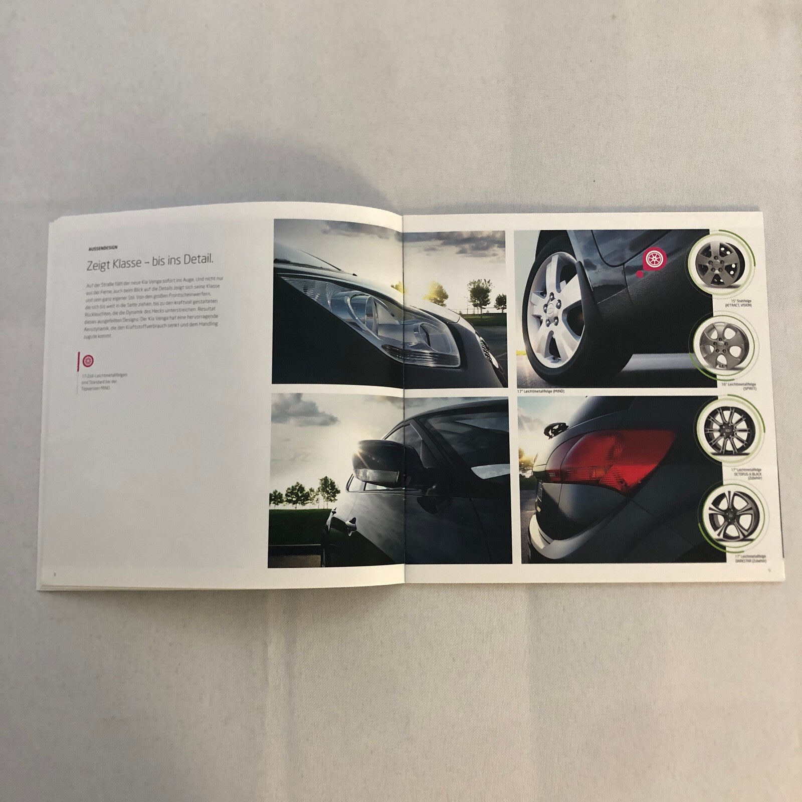 2011 Kia Venga Car Sales Brochure Catalog with Price List GERMAN Market