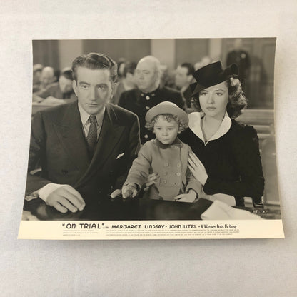 Vintage Movie Film Press Photo Photograph On Trial Margaret Lindsay John Litel