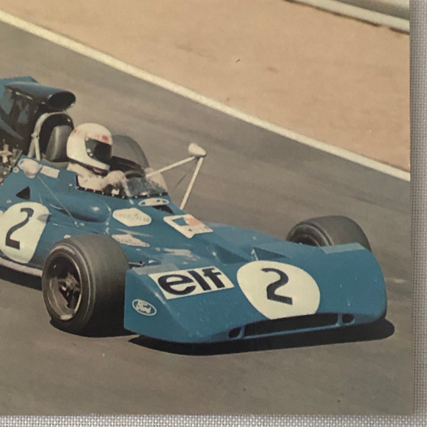 Vintage Jackie Stewart ELF Ford Racing Car Postcard Post Card