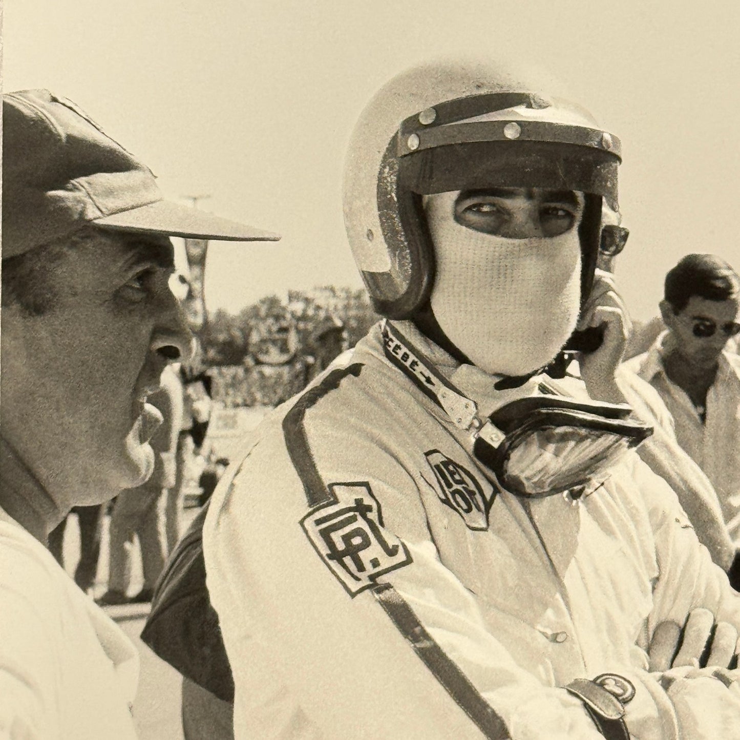 Vintage Racing Photo 1970 Italian Grand Prix Driver Clay Regazzoni Jacky Ickx