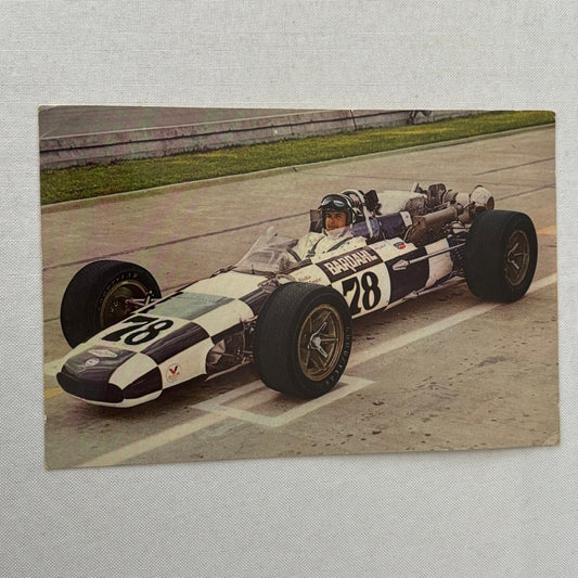 Vintage Indy Racing Postcard Jerry Grant 1968 Indianapolis Motorsport Race