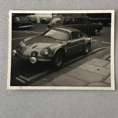 Vintage Renault Alpine Racing Car Photo Photograph Print 1974 on Street 