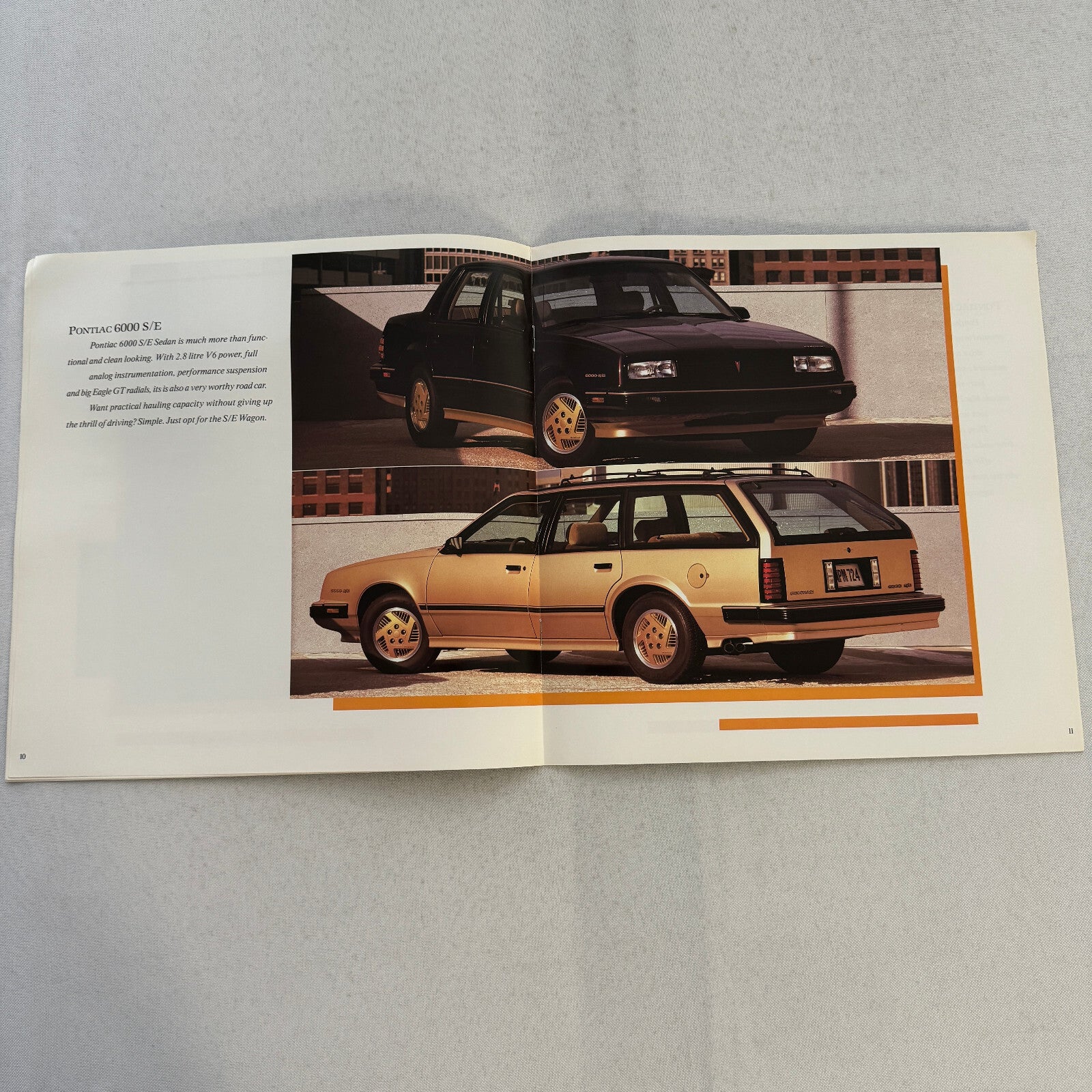 1987 Pontiac Car Sales Brochure Catalog Bonneville Grand Prix 6000 Safari Wagon