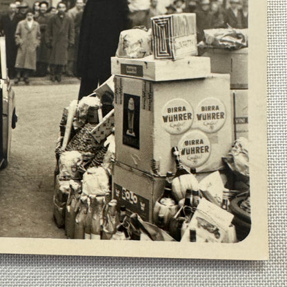 Vintage Real Photo Postcard Post Card RPPC Car Automobile Italian Birra Wuhrer
