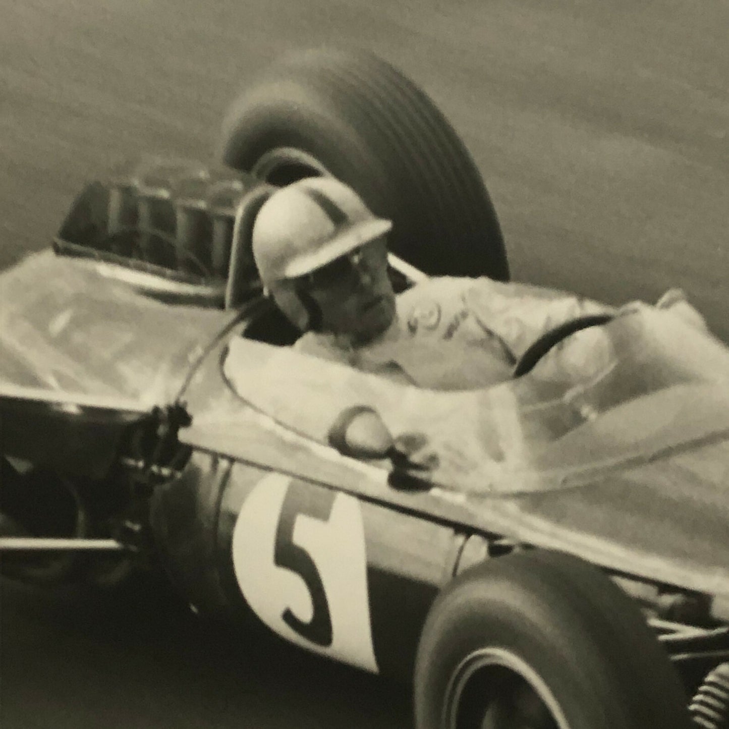 Vintage Racing Car Driver Photo Photograph Print 