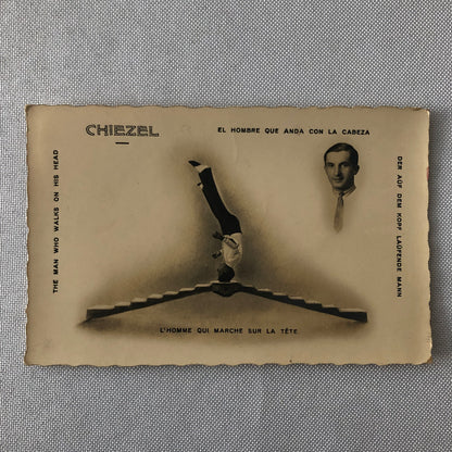 Circus Balancing Act Performer Postcard Post Card Adrian Chiezel