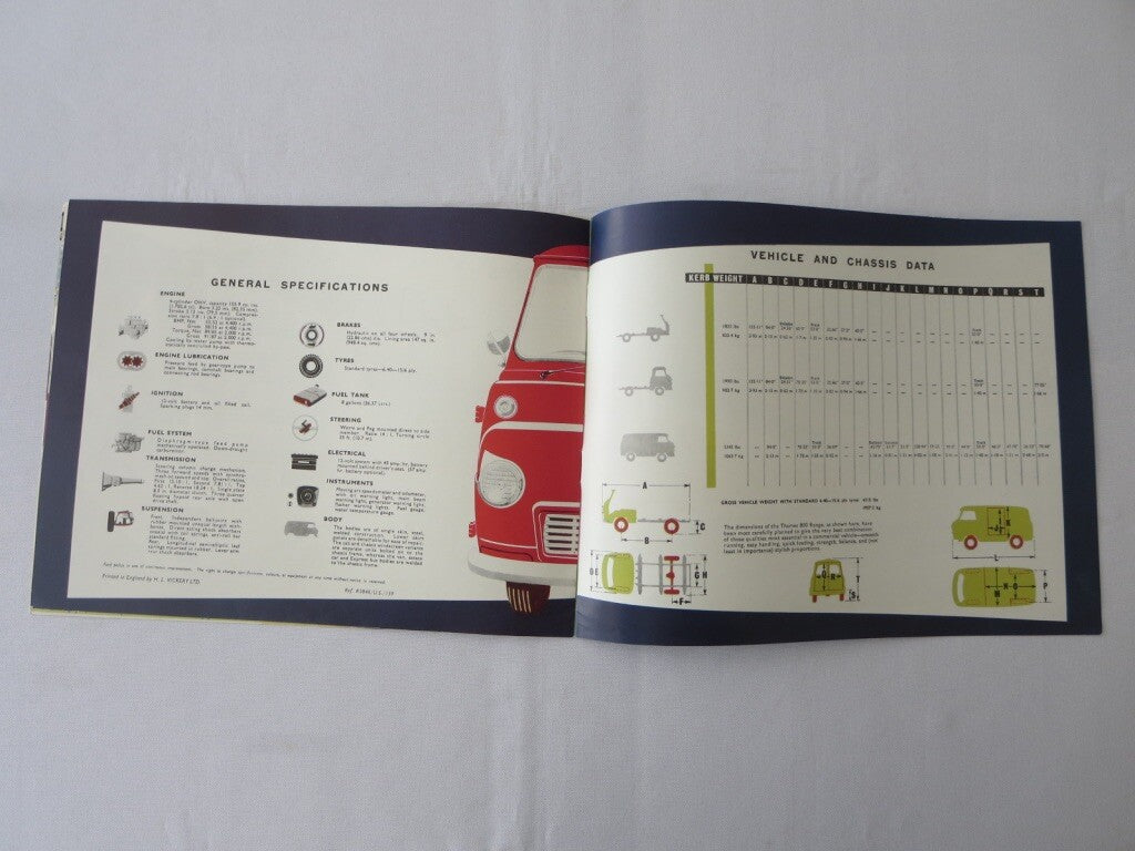 1958 ? Thames 800 Commerical Van & Truck Brochure Freighter + Vintage 