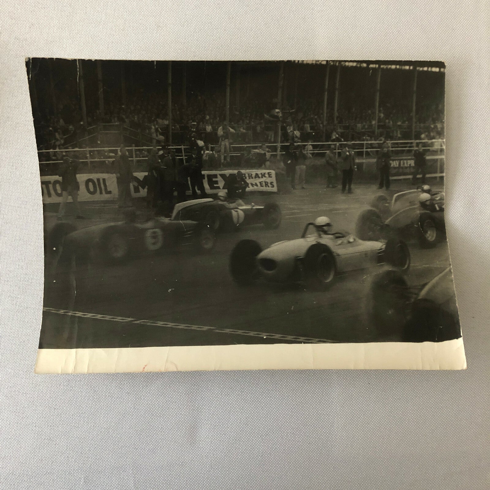 Vintage Racing Car Driver Photo Photograph Print 