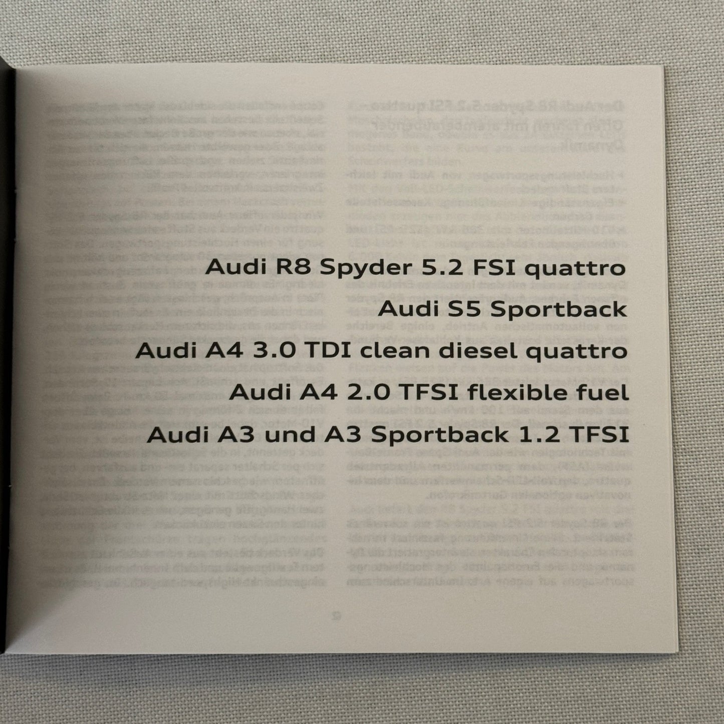 2009 Audi Factory Press Kit Photo CD Brochure Audi R8 Spyder S5 Sportback