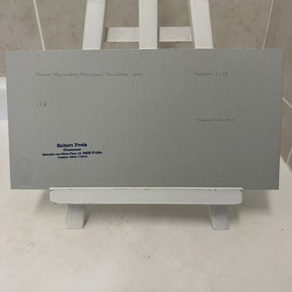 1951 Frazer Manhattan Convertible Automobile Illustration Art Drawing Hand Drawn