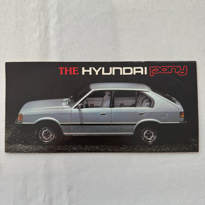 Hyundai Pony Car Sales Brochure Catalog Advertising Canadian Market