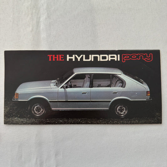 Hyundai Pony Car Sales Brochure Catalog Advertising Canadian Market