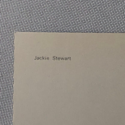 Vintage Jackie Stewart ELF Ford Racing Car Postcard Post Card