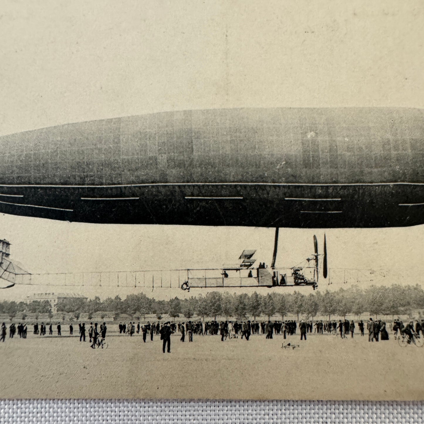 Vintage Zeppelin Airship Dirigible Postcard Post Card French Le Clement Bayard
