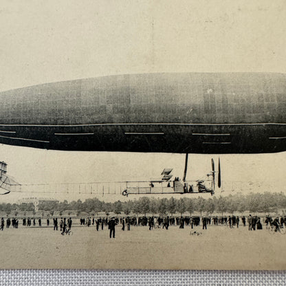 Vintage Zeppelin Airship Dirigible Postcard Post Card French Le Clement Bayard