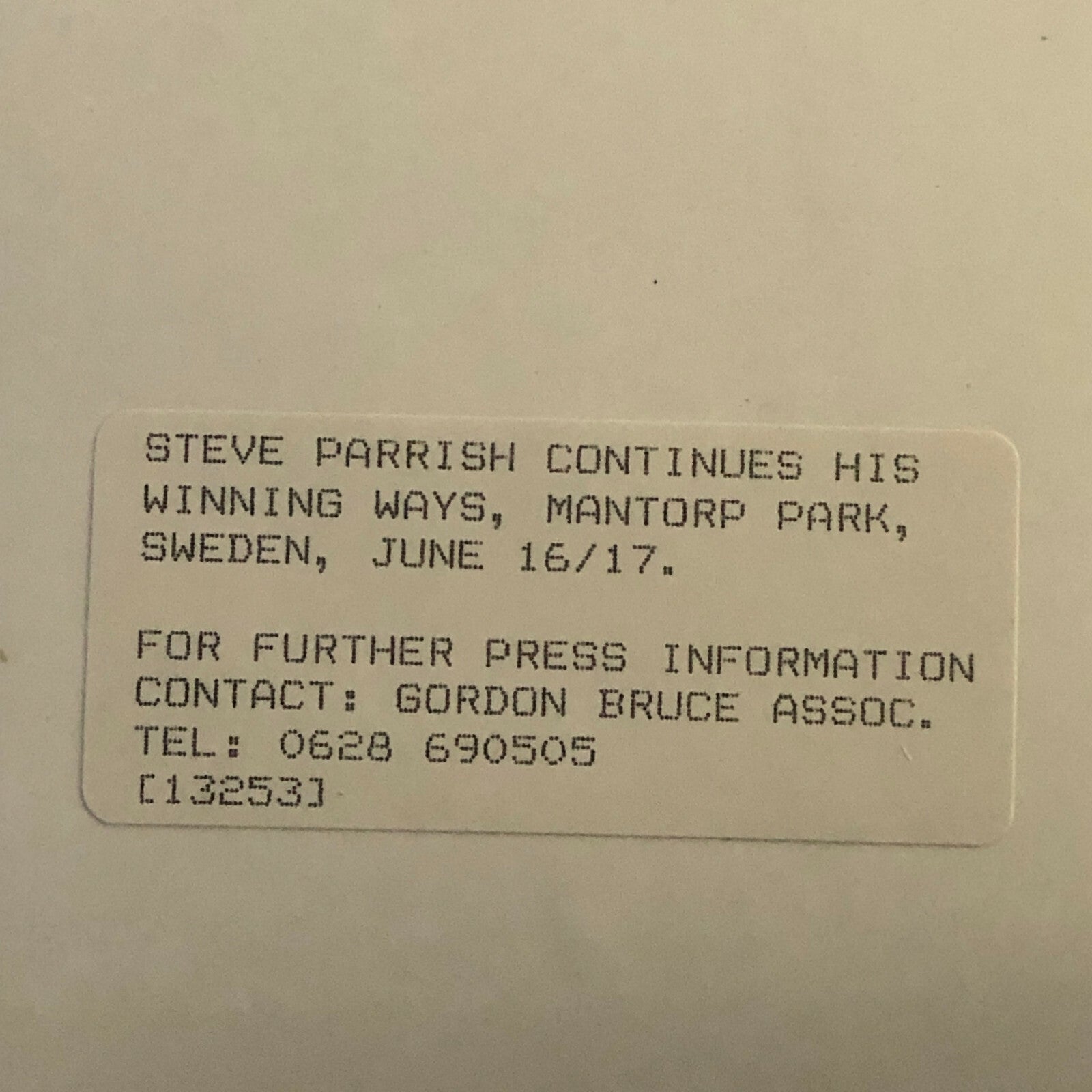 Vintage Mercedes Benz Truck Racing Press Photo Photograph Mantorp Park Sweden 