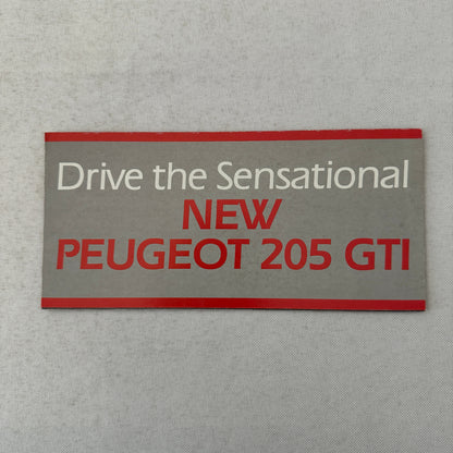 Peugeot 205 GTI Car Sales Brochure Catalog Hot Hatch 1984 UK