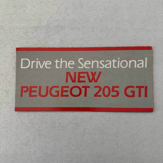 Peugeot 205 GTI Car Sales Brochure Catalog Hot Hatch 1984 UK