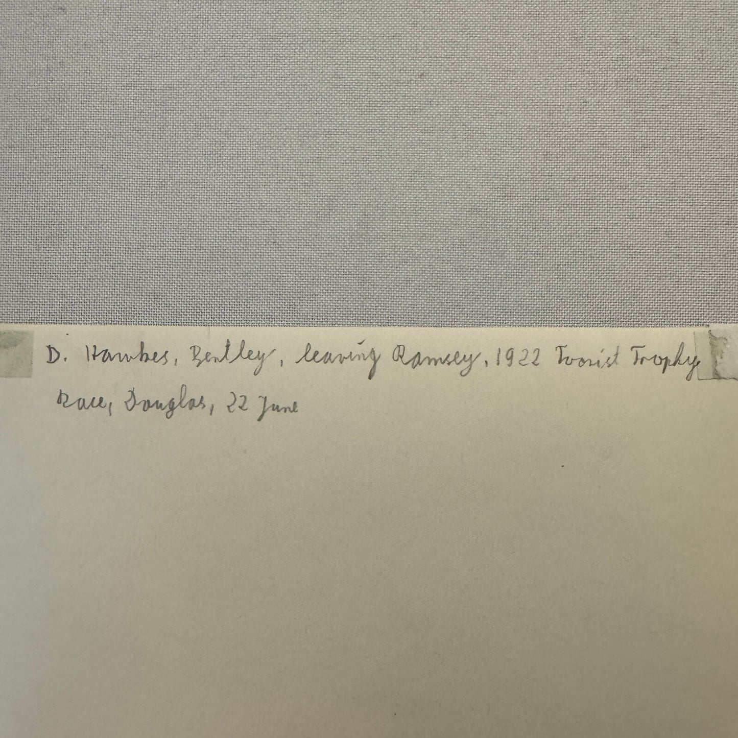 1922 Tourist Trophy TT Race Racing Photo Photograph Vintage WD Hawkes Bentley