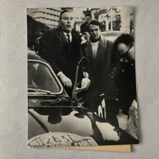 1963 Eric Carlsson Saab Monte Carlo Rallye Rally Driver Press Photo Photograph 