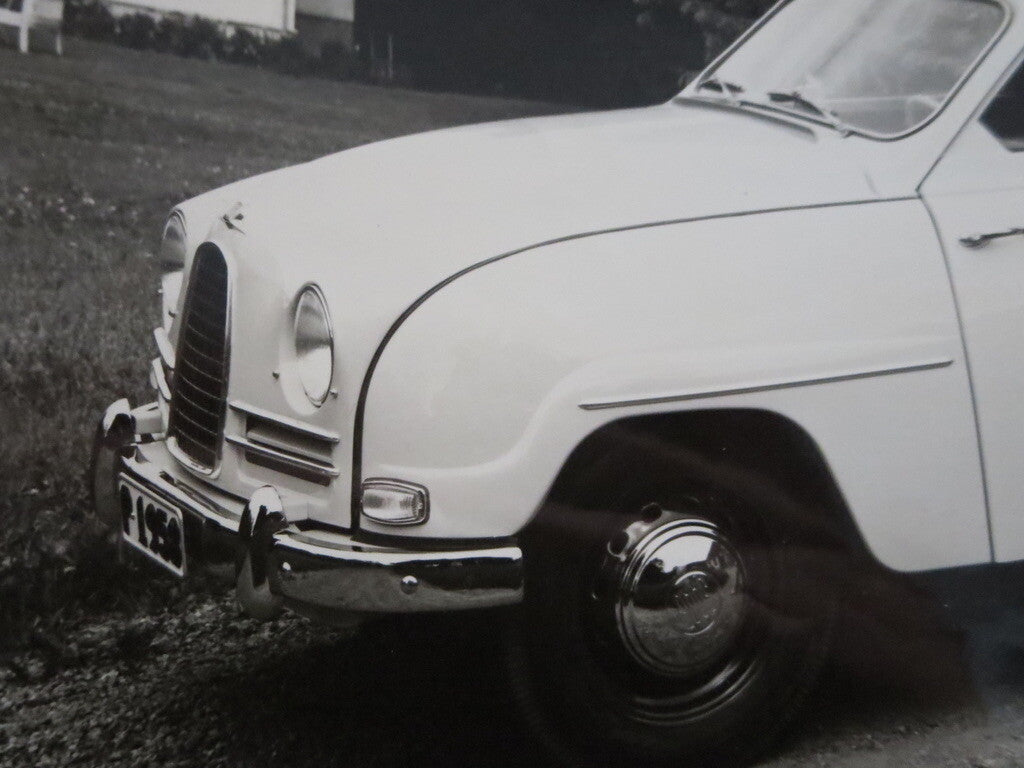 Vintage Saab 96 Factory Press Photo Photograph Image 