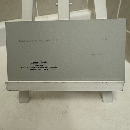 1959 Buick LeSabre Convertible Car Illustration Art Drawing Vintage Miniature