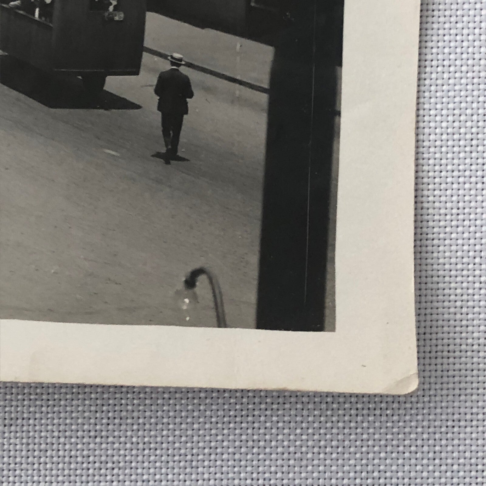 Vintage Street Scene Photo Photograph Spanish Shops Cars People South America ? 