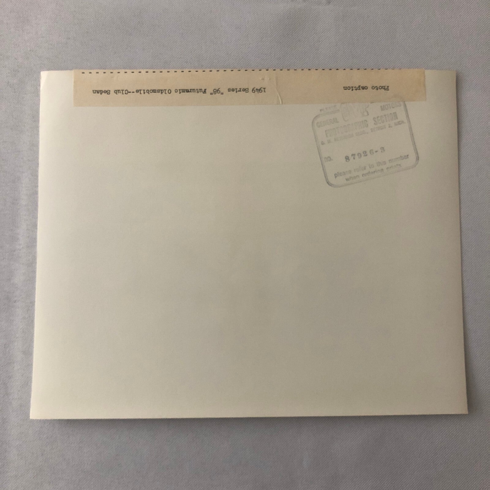 1949 Oldsmobile Series 98 Futuramic Club Factory Press Photo Photograph Print