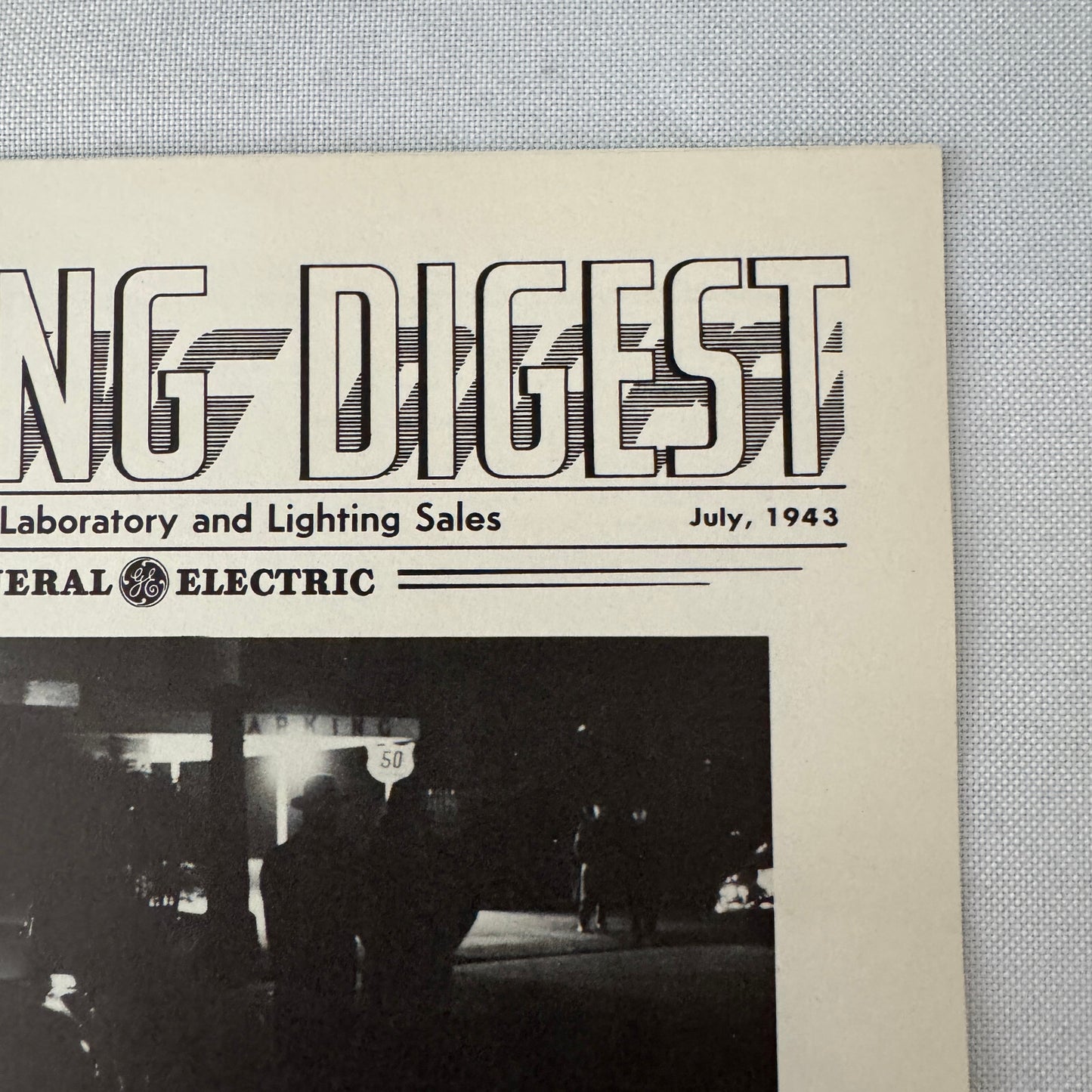 1943 General Electric Lighting Digest Newsletter Highway Lighting Ephemera