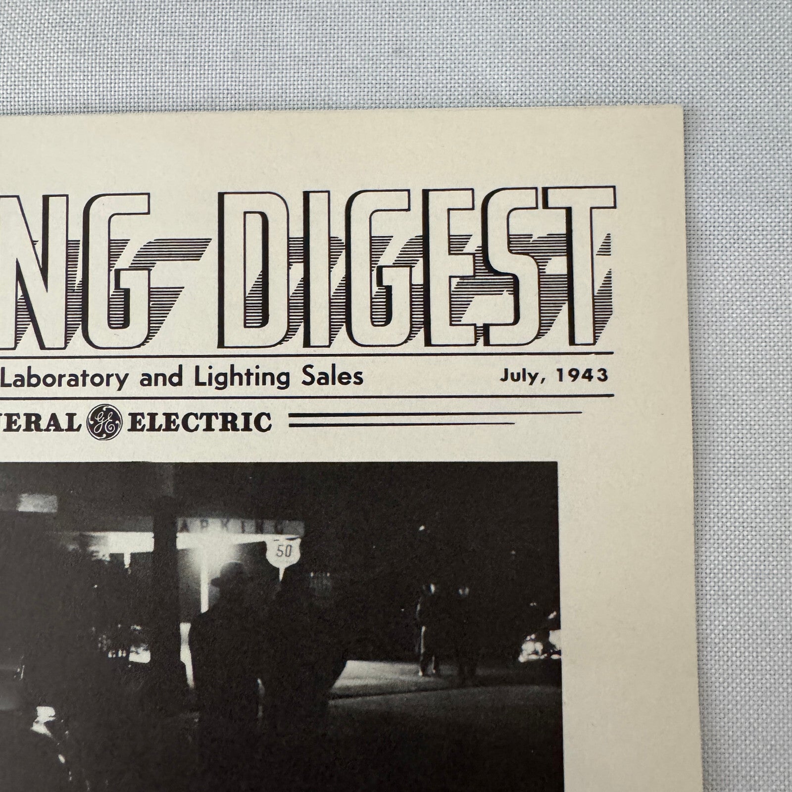 1943 General Electric Lighting Digest Newsletter Highway Lighting Ephemera