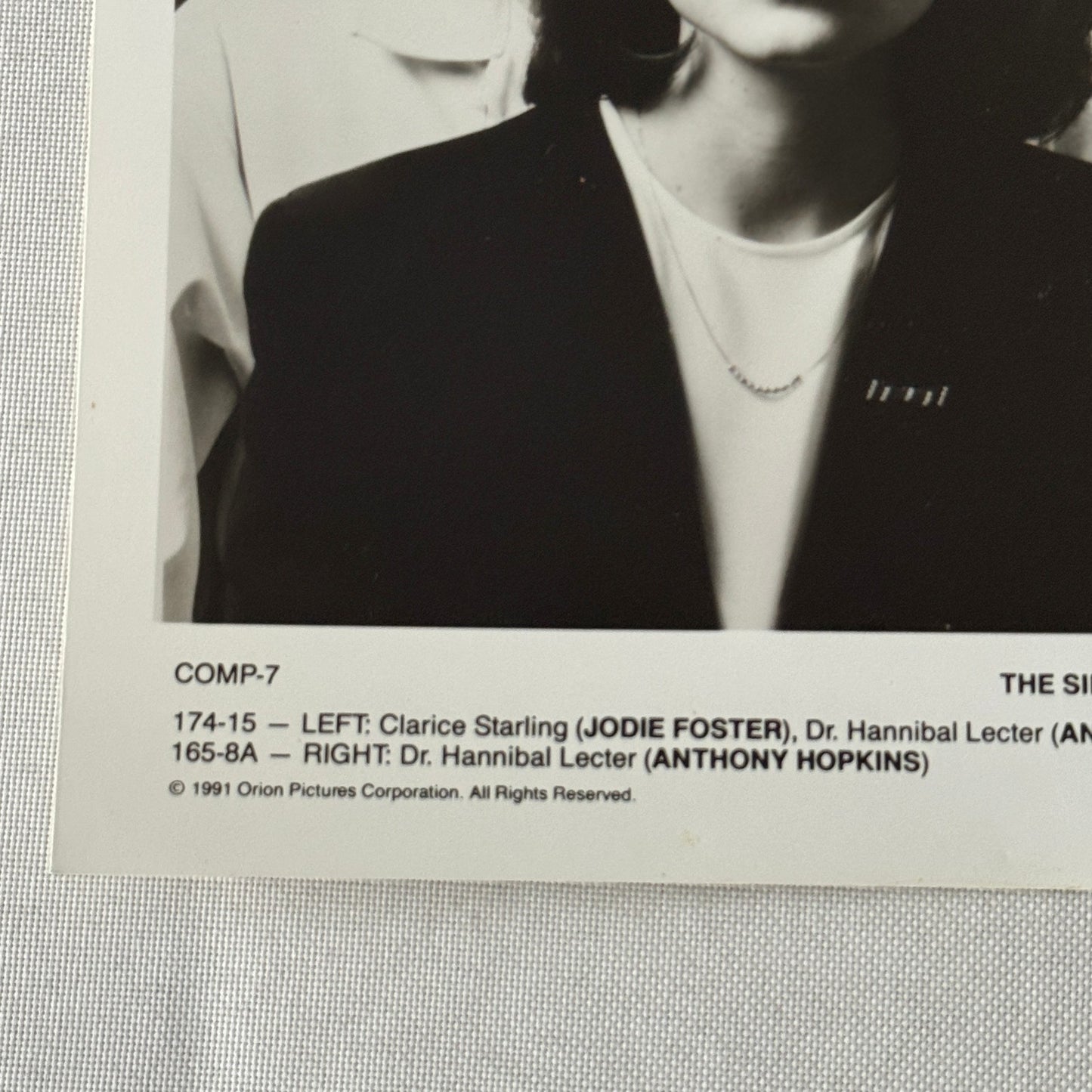 The Silence of the Lambs Movie Photo Photograph Jodie Foster Anthony Hopkins