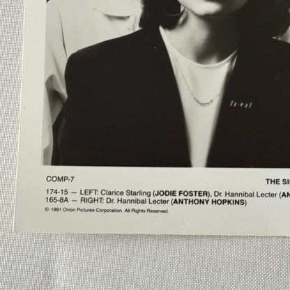 The Silence of the Lambs Movie Photo Photograph Jodie Foster Anthony Hopkins