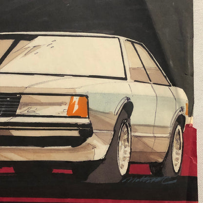 Styling Concept Automobile Illustration Art Drawing Sketch Vintage Ford Granada