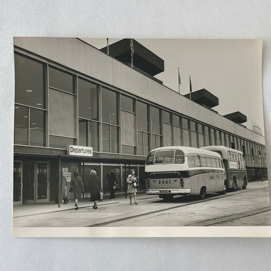 Vintage BOAC Airline Photo Airport Bus British Overseas Airways Photograph
