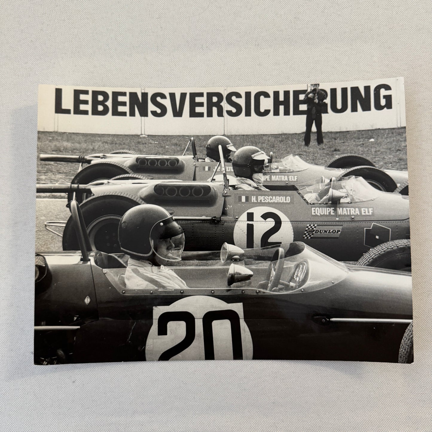 Vintage Racing Photo Photograph Henri Pescarolo Jean Pierre Beltoise  1968 F2
