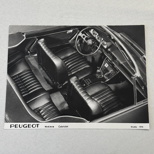 1970 Peugeot 504 Cabriolet Factory Press Photo Photograph Vintage