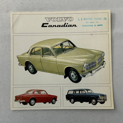 Volvo Canadian Series Car Sales Brochure Catalog Coupe Sedan Station Wagon