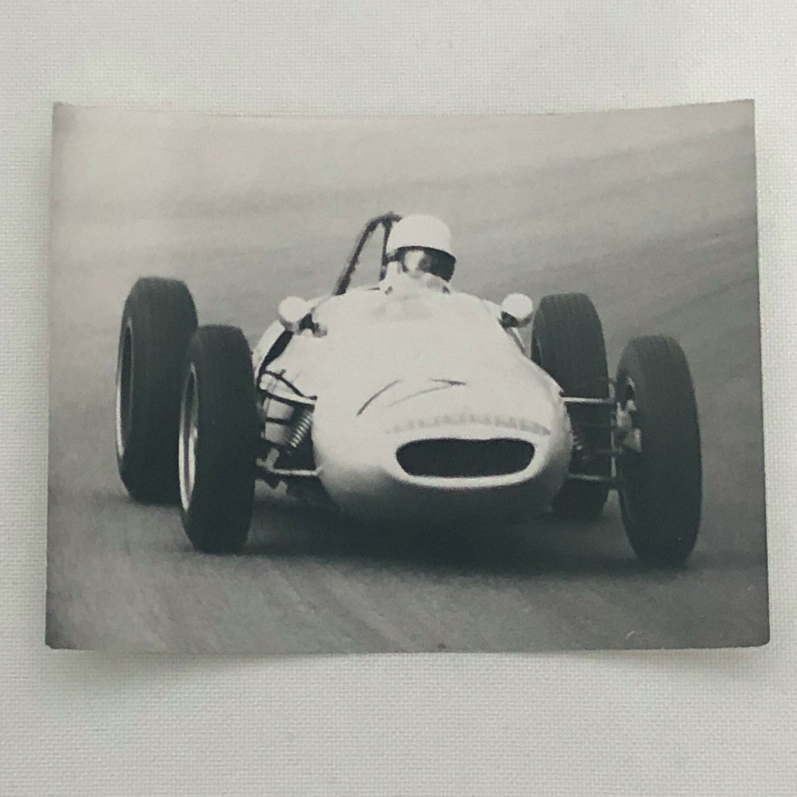 Vintage Racing Photo Photograph Driver Stirling Moss in a Lotus Car
