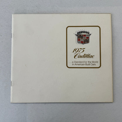 1975 Cadillac Car Sales Brochure Catalog Coupe DeVille Calais Eldorado +