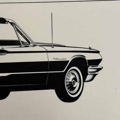 Ford Thunderbird Convertible Illustration Art Drawing Hand Drawn Robert Preis