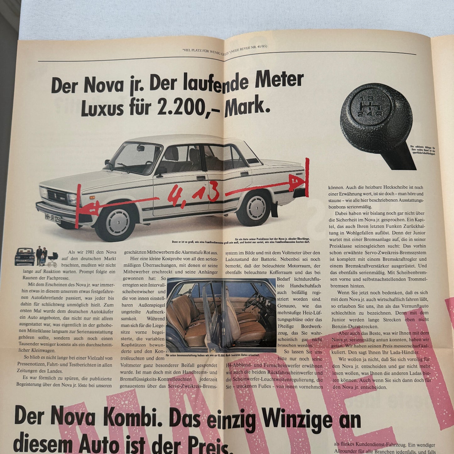 Lada Car Sales Brochure Catalog Lada Niva Samara Nova Kombi German Text European