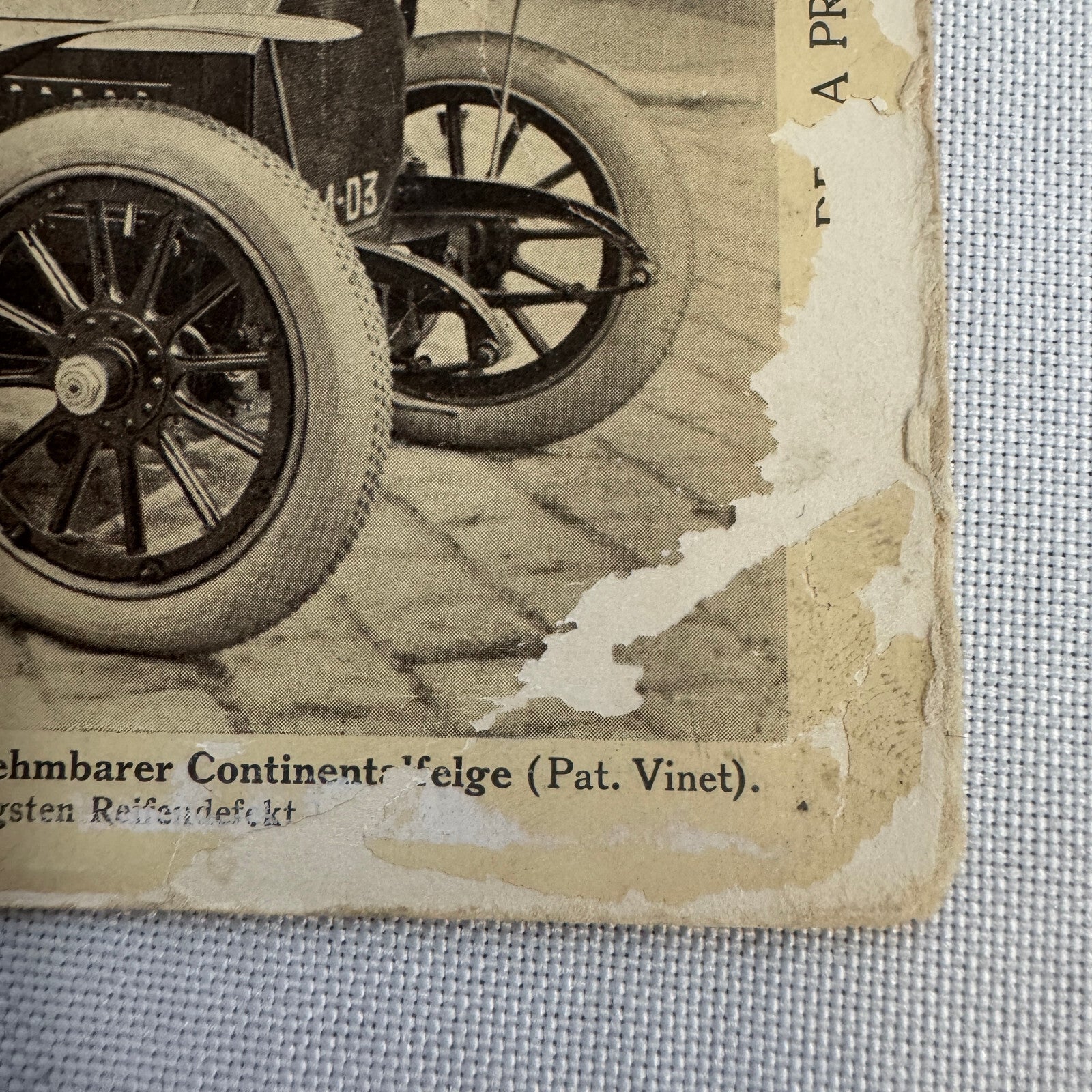 Vintage Car Automobile Postcard Post Card European AE