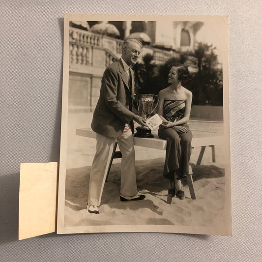 Vintage Press Photo Woman Bridge Championship Winner Underwood & Underwood