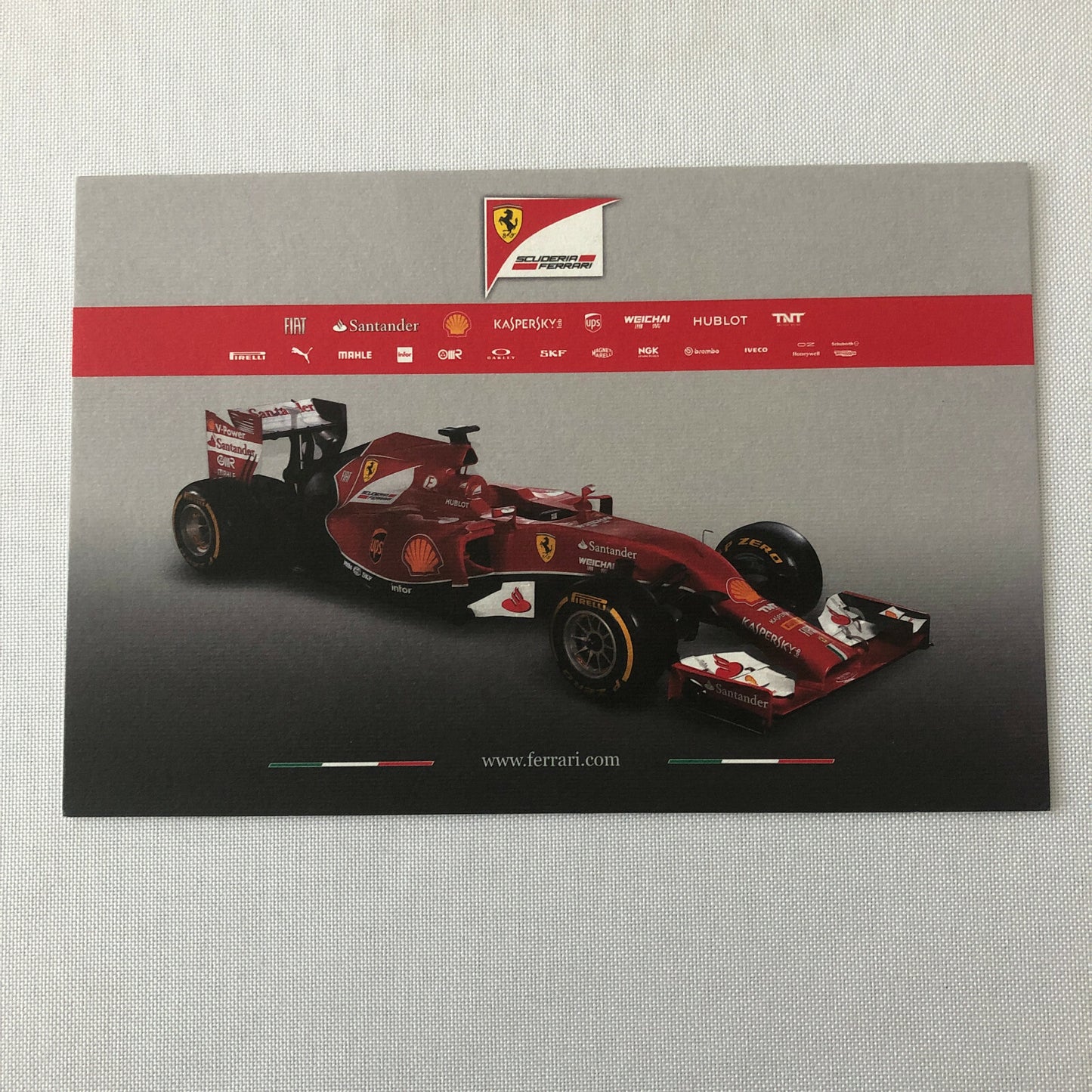 Ferrari F14-T Formula One Advertising Card Postcard Brochure F14 T F1 Car
