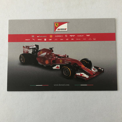 Ferrari F14-T Formula One Advertising Card Postcard Brochure F14 T F1 Car