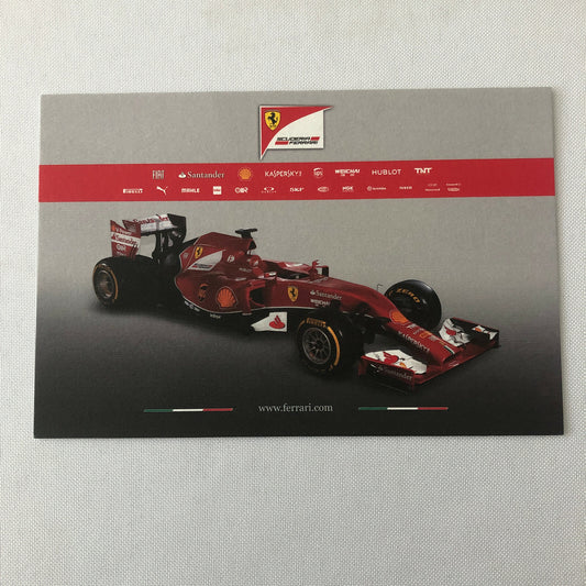 Ferrari F14-T Formula One Advertising Card Postcard Brochure F14 T F1 Car