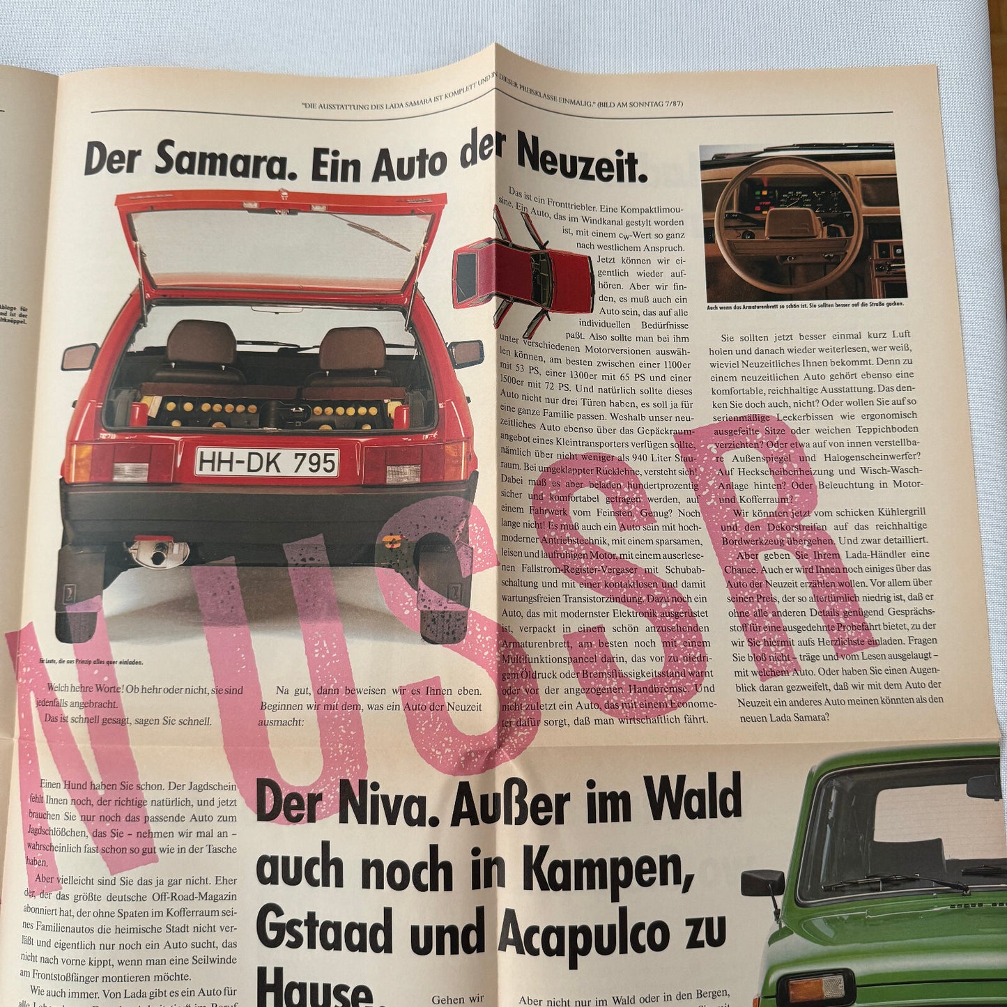Lada Car Sales Brochure Catalog Lada Niva Samara Nova Kombi German Text European